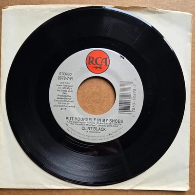 CLINT BLACK Put Yourself In My Shoes COUNTRY RCA 45 7" Record Vinyl Records Foto 1 de 2
