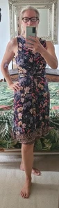 Warehouse Dress size 10 Navy Floral - Picture 1 of 3