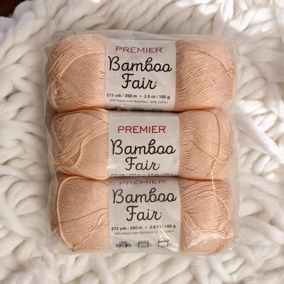 Nuevo hilo Premier bambú justo (3) madejas albaricoque  Foto 1 de 2