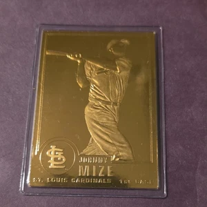 Tarjeta 15 Johnny Mize 1996 Danbury Mint sellada oro 22 kt - Imagen 1 de 2