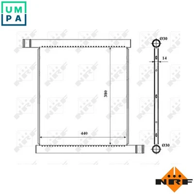 RADIATOR ENGINE COOLING 53857 FOR M132.930/910 1.0L OM660.950/951 0.8L 3cyl - Image 1 of 4