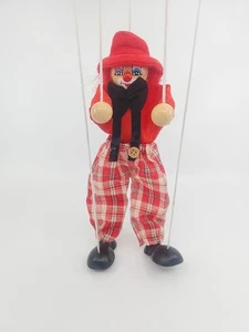 Vintage Theatre Asian Hand Strings Clown Puppet Hand Made 25" storyteller Art   - Picture 1 of 15
