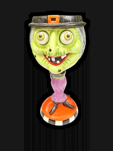 Dept 56 Halloween Witch Goblin Goblet Googly Eyes Spider Poison Bottle - Picture 1 of 8
