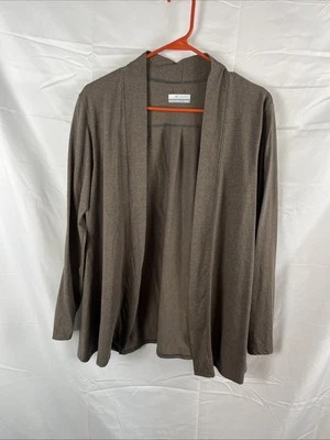 Cárdigan deportivo Columbia para mujer manga larga frente abierto marrón mediano Foto 1 de 4