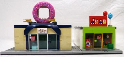 2019 LEGO City 60233 Donut Shop & Toy Shop  Opening Set Customized Full Building - Image 1 of 4