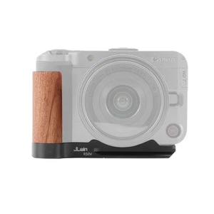 Quick Release QR L-Shaped Bracket with Wooden Handle Grip for Canon EOS R50 V - Picture 1 of 20