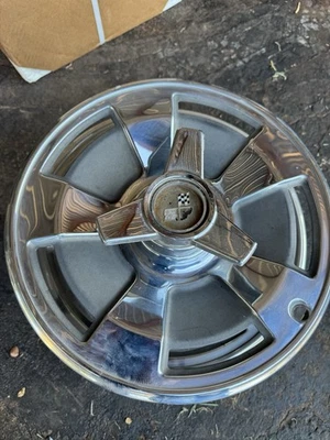 1966 C-2 Chevy Corvette set of  Chrome Spinner Hubcap  Original Factory OEM. - Image 1 of 2