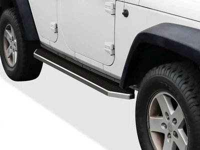 Barra Nerf de escalón lateral iBoard pulida de 6" apta para Jeep Wrangler JK 07-18 4 puertas Foto 1 de 4