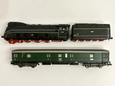 Fleischmann piccolo 7172 BR 01 1070 Schlepptenderlok Stromlinie DRG + Waggon - Bild 1 von 4