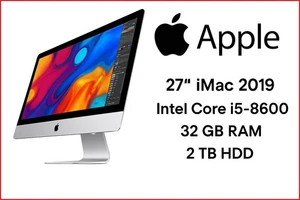 Apple iMac 27" 2019 A2115 i5 8th Gen 32GB RAM 2TB HDD Radeon Pro 580X Retina 5K - Picture 1 of 1