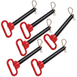 6 PACK Red Handle Hitch Pins 5/8 x 4" Fits Tractor & Implements SpeeCo - Picture 1 of 6