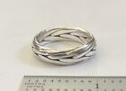 Vintage Sterling Silver CII Mexico Woven Band Ring Size 10