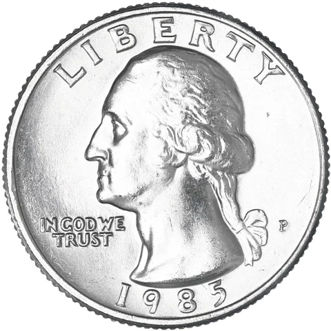 1985 P Washington Quarter BU US Coin Cover