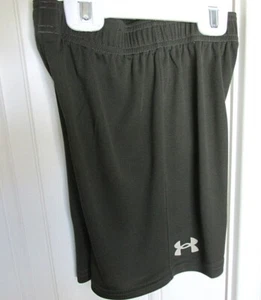 NEW NWOT BOYS UNDER ARMOUR UA MESH SHORTS SIZE 6 BAROQUE GREEN GRAY - Picture 1 of 2