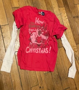 How The Grinch Stole Christmas Shirt By Junk Food GAP Kids Red & White Size 6/7 - Picture 1 of 12