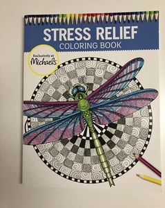 Stress Relief Adult Coloring Book exclusively / Michael's by Design Originals - Picture 1 of 3
