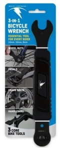 White Lightning 3 in 1 Pro Quality Bicycle Metric Wrench - Picture 1 of 7