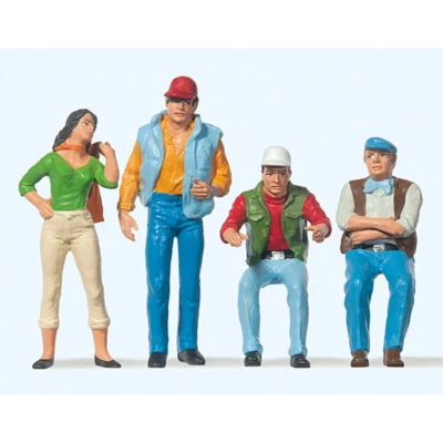 Preiser 63071 LKW-Fahrer, Anhalterin, Spur 1, OVP - Bild 1 von 2