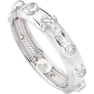 anello unisex gioielli Amen rosario ROSARIUM ZIRCONI ANELLI AROBB CR ARGENTO - Picture 1 of 1