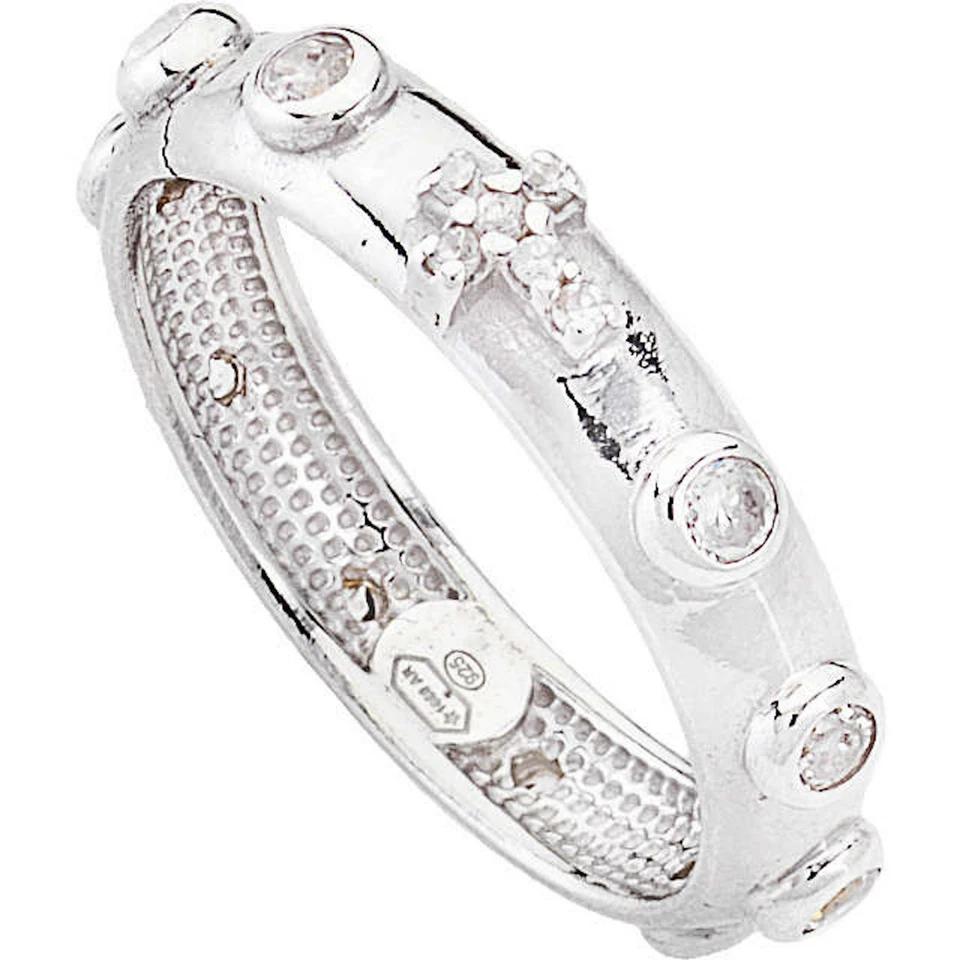 anello unisex gioielli Amen rosario ROSARIUM ZIRCONI ANELLI AROBB CR ARGENTO - Immagine 1 di 1