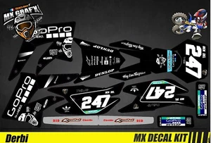 Kit Déco Moto pour / Mx Decal Kit for Derbi 50 - GoPro Black - Imagen 1 de 1