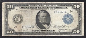 FR. 1056 1914 $50 FRN FEDERAL RESERVE NOTE MINNEAPOLIS, MN VERY FINE - Picture 1 of 2