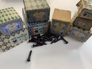 Schwarze Japanschrauben Schlitz Rundkopf Brennnesselfalten Stahl traditionell ART 11-02 - Bild 1 von 24