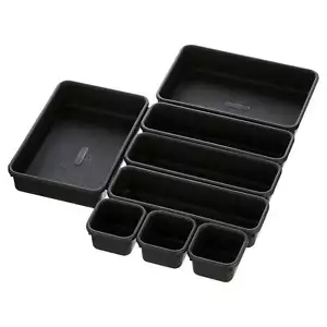 Madesmart 8 Piece Desk Drawer Organizer Bin Pack, new - Picture 1 of 9