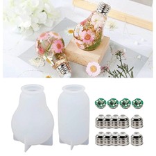 Light Bulb Resin Molds Set Chip Base LED Bulb Mold Cover DIY Epoxy Mold