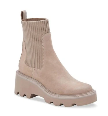 Dolce Vita Hoven H2O Impermeable Chelsea Lug Suela Botas Dune Gamuza EE. UU. 6.5 Foto 1 de 3