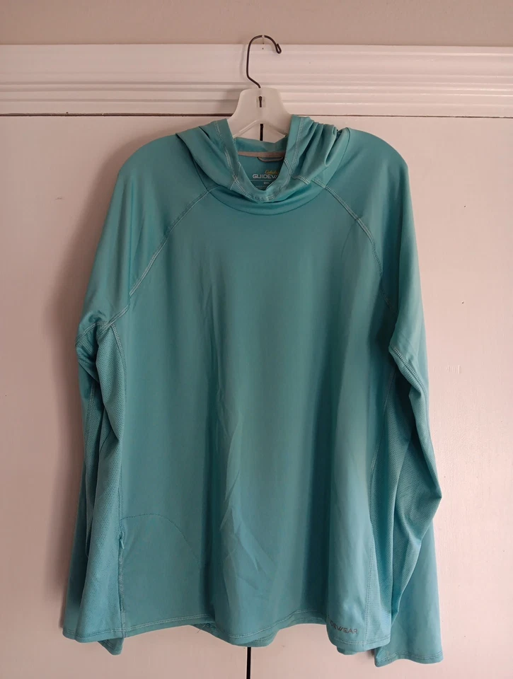 Cableas Womans Guide Wear Pullover Hoodie Aqua Turquoise Long Slv Coolcore Sz 2X - Image 1 of 4