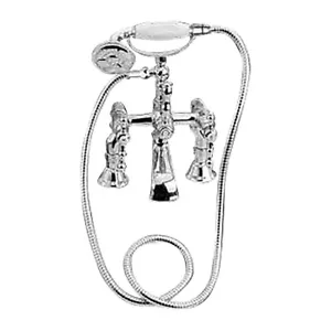 Clawfoot Tub Faucet Deck Mount Handheld Shower Chrome | Renovator's Supply - Picture 1 of 2
