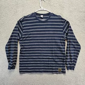 Anchor Blue Shirt Mens Size Large Blue White Striped Long Sleeves Tee - Picture 1 of 10