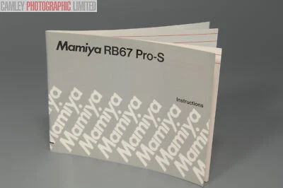 Mamiya RB67 Pro-S Medium Format Camera Manual. Graded: EXC+ [#10272] - Image 1 of 2