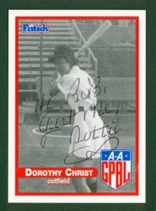 1995 Fritsch AAGPL Signed Baseball Card - #356 Dorothy Christ - Signed, MINT - Picture 1 of 2