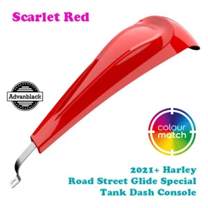 Scarlet Red  Low-profile Tank Dash Console fit 21+ Harley Road Special - Picture 1 of 6
