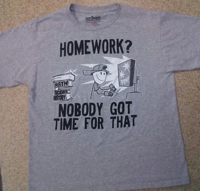 ¿Tarea? Camiseta gráfica Nobody Got Time For That para niños talla L 34 Foto 1 de 4