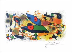 Joan Miro Sculture II facsimile firmato offset stampa litografica COA 23 x 30 - Foto 1 di 1