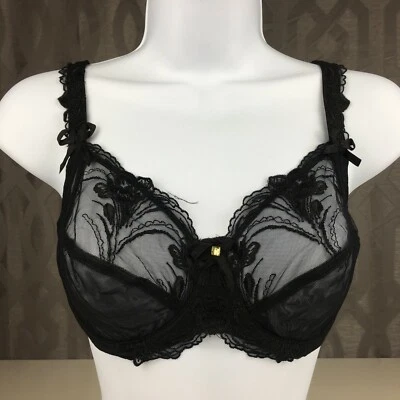 ALEGRO Sheer with Lace Underwire Sexy Lingerie Bra - Black 9006 - 30-40 NWT - Image 1 of 4