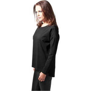 Urban Classics Ladies Oversize Chiffon Crew Shirt Top Pullover Long - Picture 1 of 14