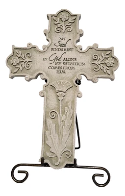 Cruz conmemorativa con soporte piedra grabada placa conmemorativa duelo simpatía Foto 1 de 4