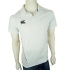 CANTERBURY mens size M  polo shirt white embroidered sports 