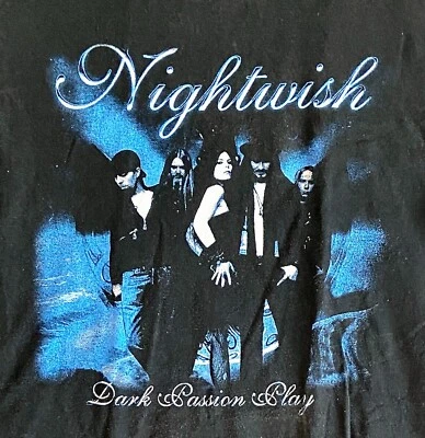 Camiseta Nightwish Dark Passion Play Camiseta de Metal para Hombres Pequeña De Colección Camiseta de Concierto Foto 1 de 2