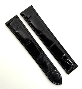 Cartier 16mm x 14mm Shiny Black Alligator Watch Strap KD02DP40 New Authentic OEM - Picture 1 of 7
