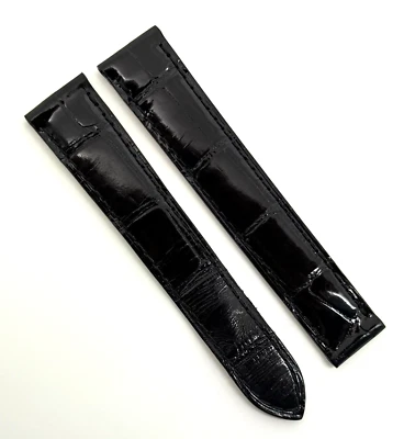 Cartier 16mm x 14mm Shiny Black Alligator Watch Strap KD02DP40 New Authentic OEM - Image 1 of 4