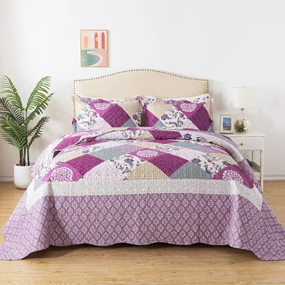Oversized King Bedspreads 120X120-3 Pcs California King Quilt, Extra Large Quilt - Image 1 of 4
