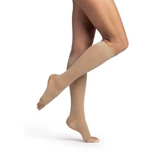 Dynaven Sheer Women's Knee High 20-30 mmHg, Open Toe Compression Support - Picture 1 of 15