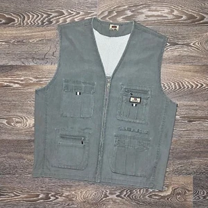 Vintage FUBU Fisherman Hunter Multipocket Cargo Workwear Vest Gilet size XXLarge - Picture 1 of 12