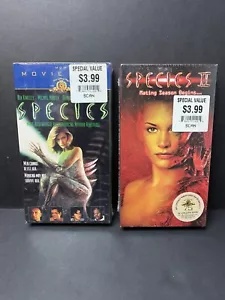 Species 1 & 2 Horror VHS versiegelt MGM gestempelt Nie Set/2 Henstridge Witaker Madsen - Bild 1 von 12