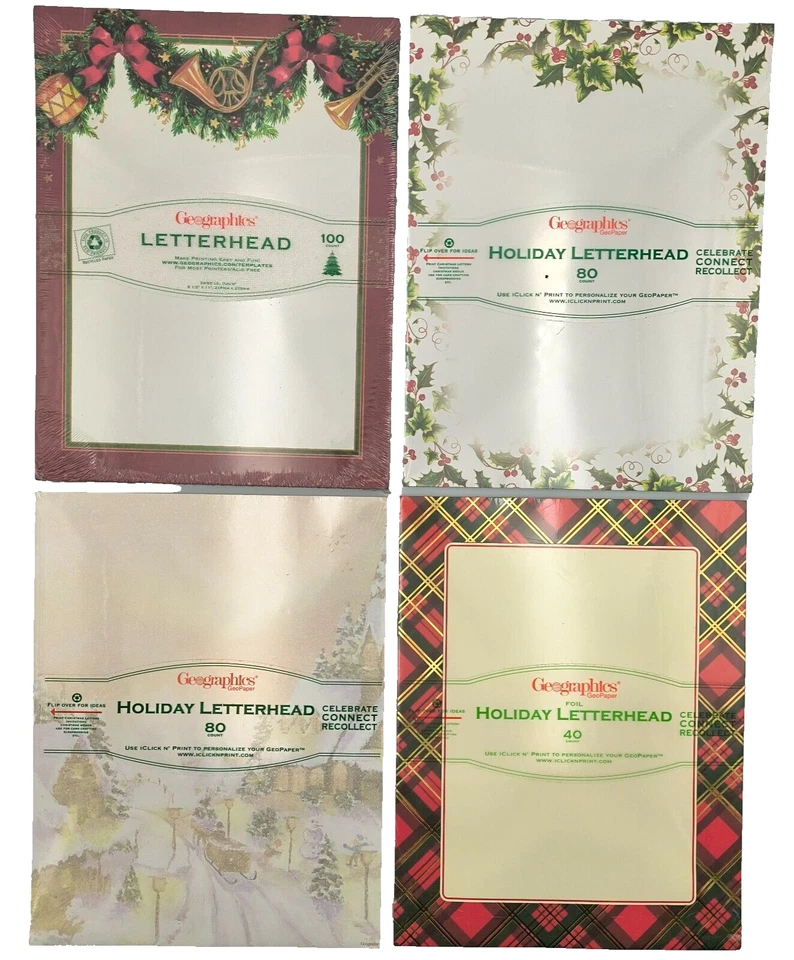 Papel Membrete Impreso Navidad Geografía - TU ELECCIÓN - Envío Gratis EE. UU. Foto 1 de 1